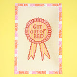 Got Out of Bed Award Ribbon Needlepoint Canvas
