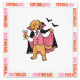 Count Barkula Vampire Dog Needlepoint Canvas