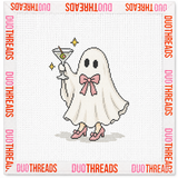 Martini Ghost Halloween Needlepoint Canvas