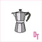 Moka Coffee Pot Needlepoint Canvas