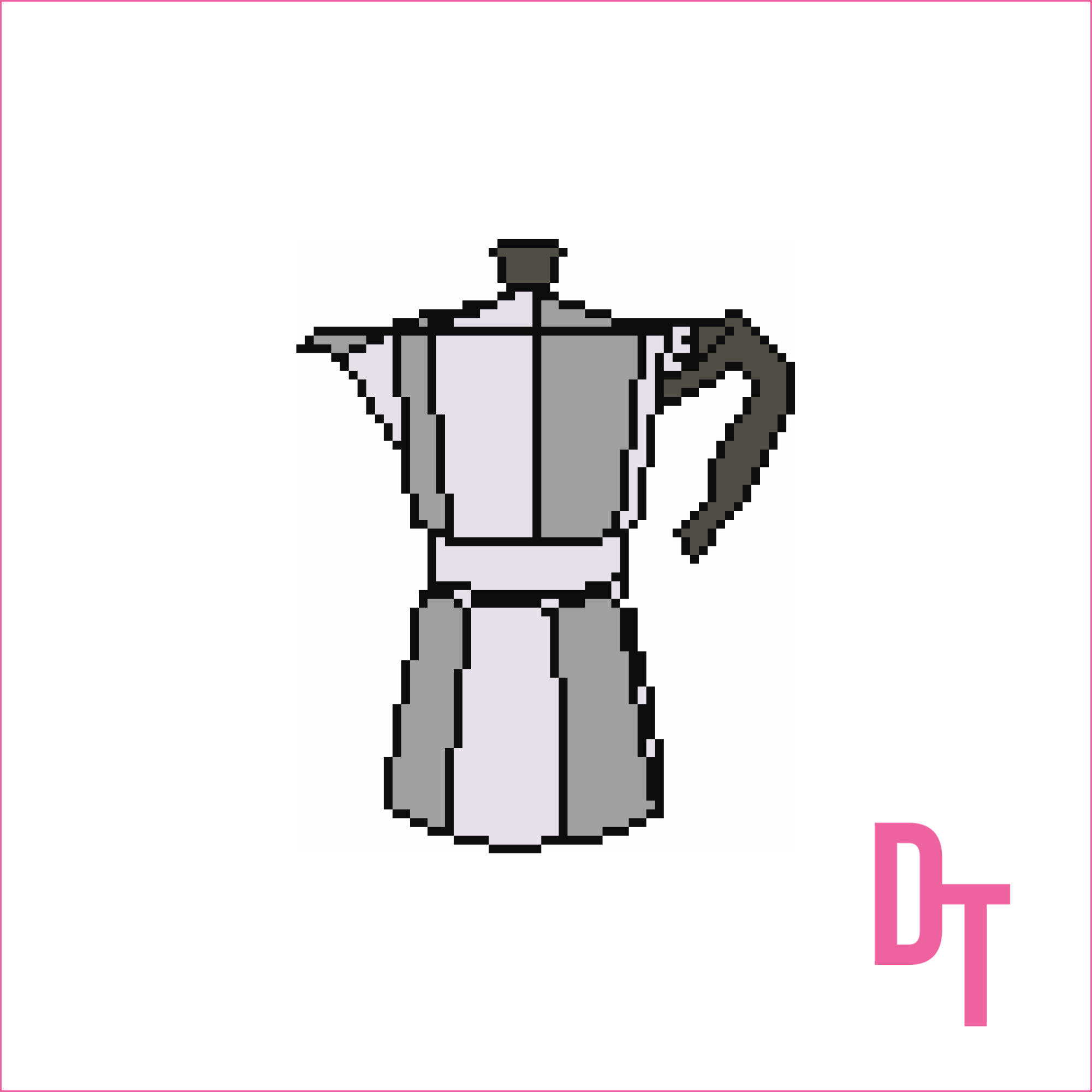 Moka Coffee Pot Needlepoint Canvas