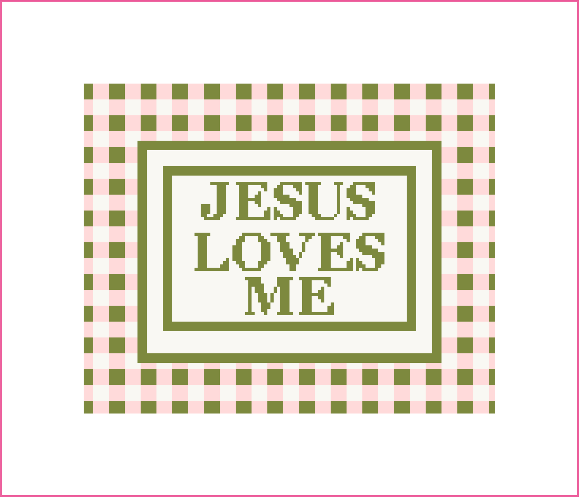 Jesus Loves Me Needlepoint Canvas