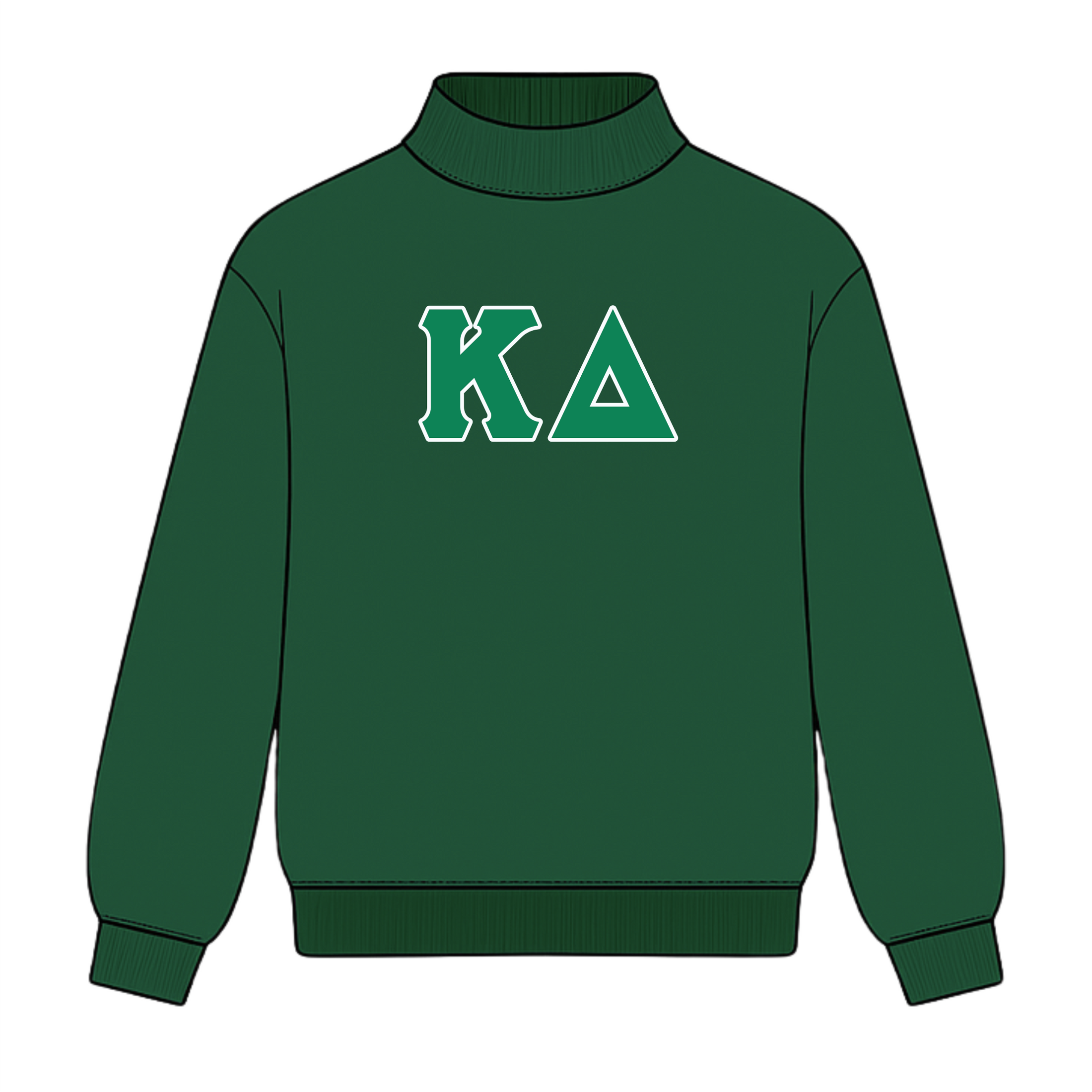 Classic Twill Mock Neck Crew