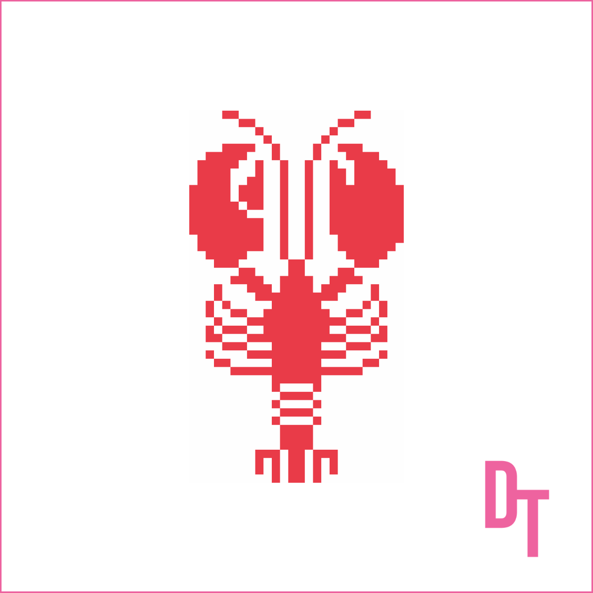 Claws Up Lobster Needlepoint Canvas