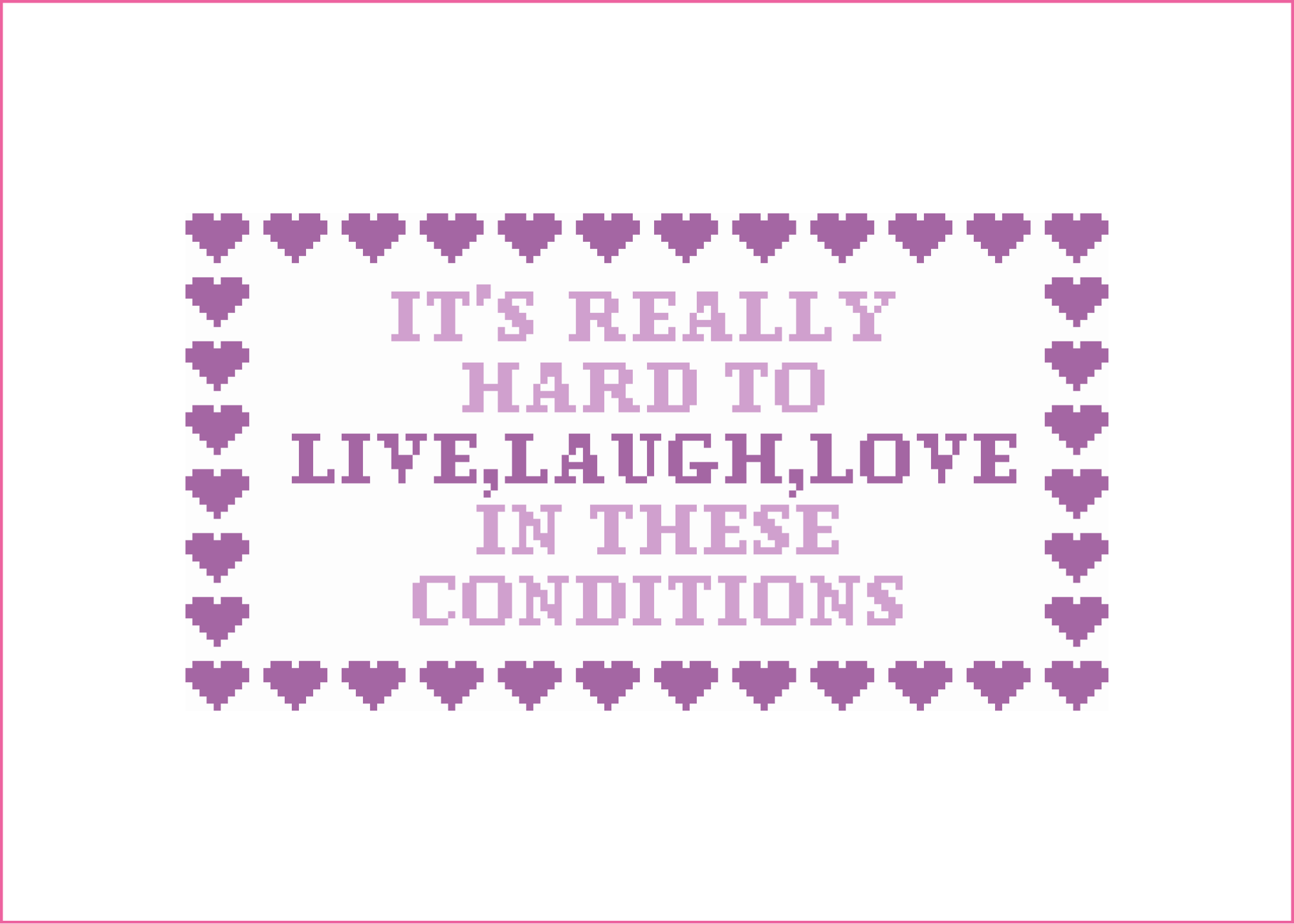 Live Laugh Love Needlepoint Canvas