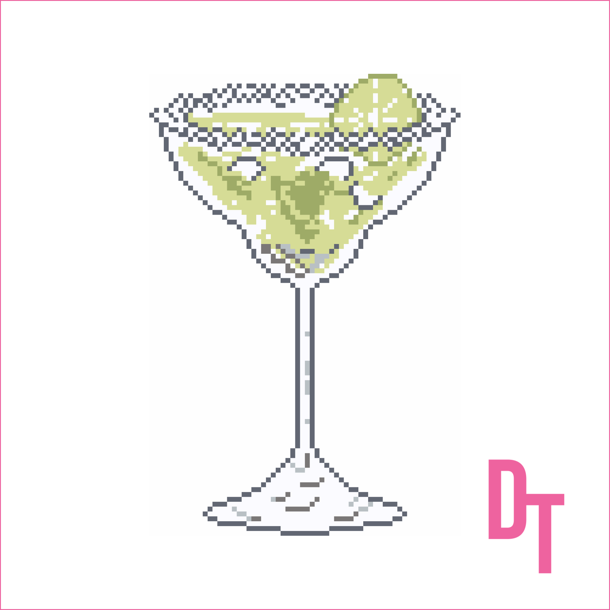 Salty Rim Margarita Needlepoint Canvas
