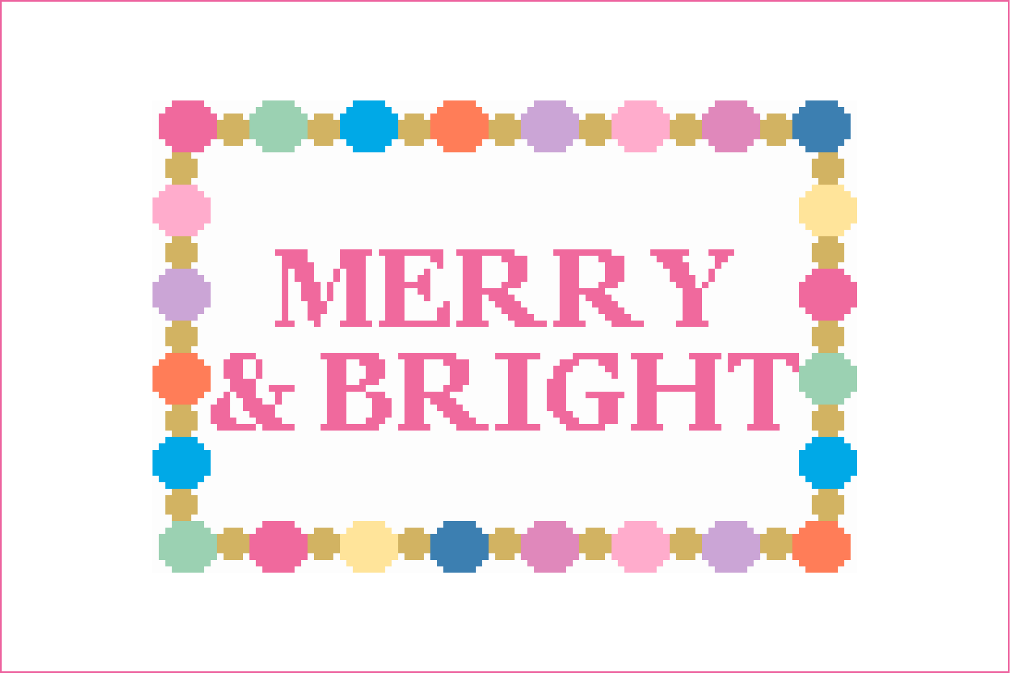 Merry and Bright Needlepoint Canvas