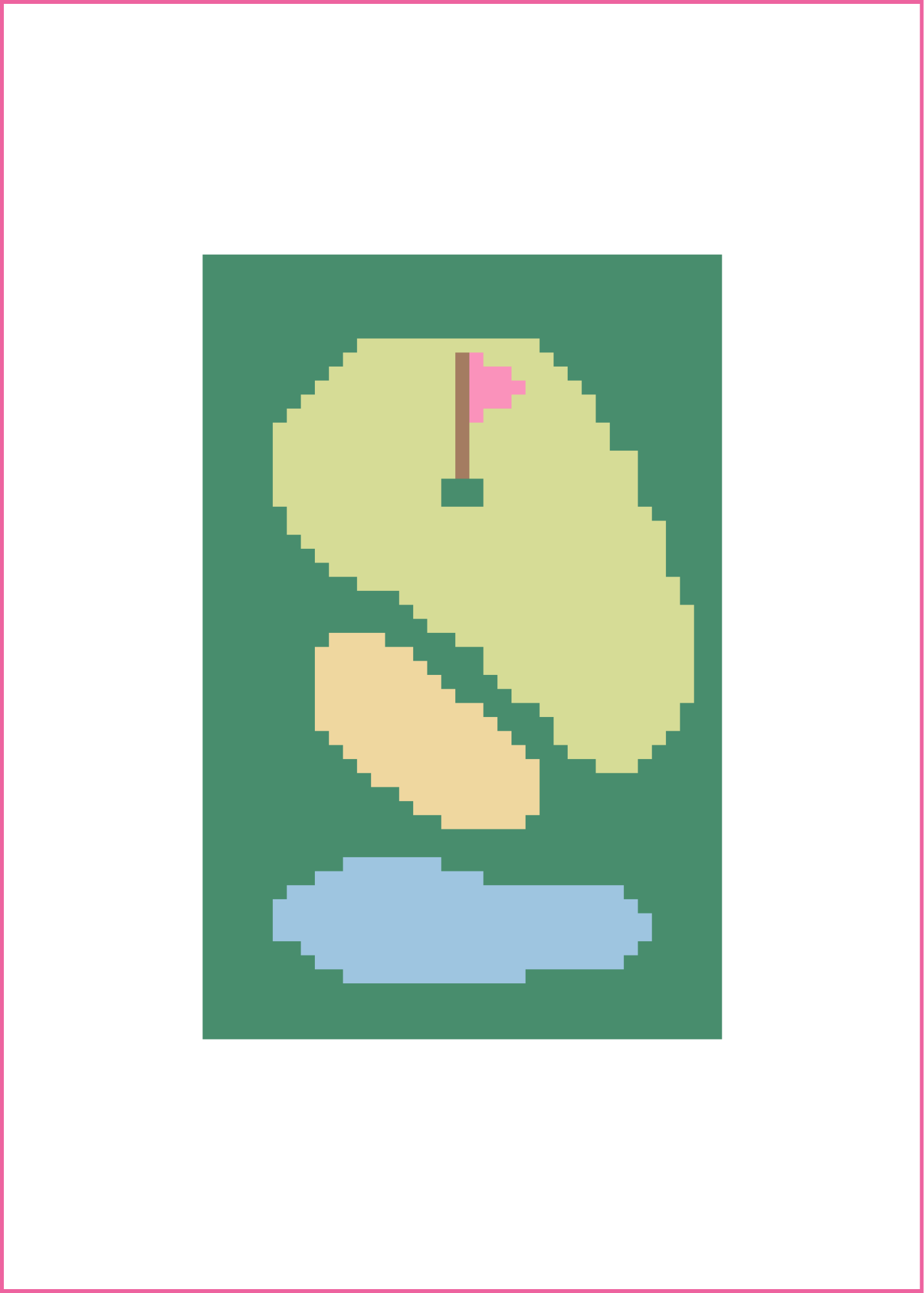 On the Green Needlepoint Canvas