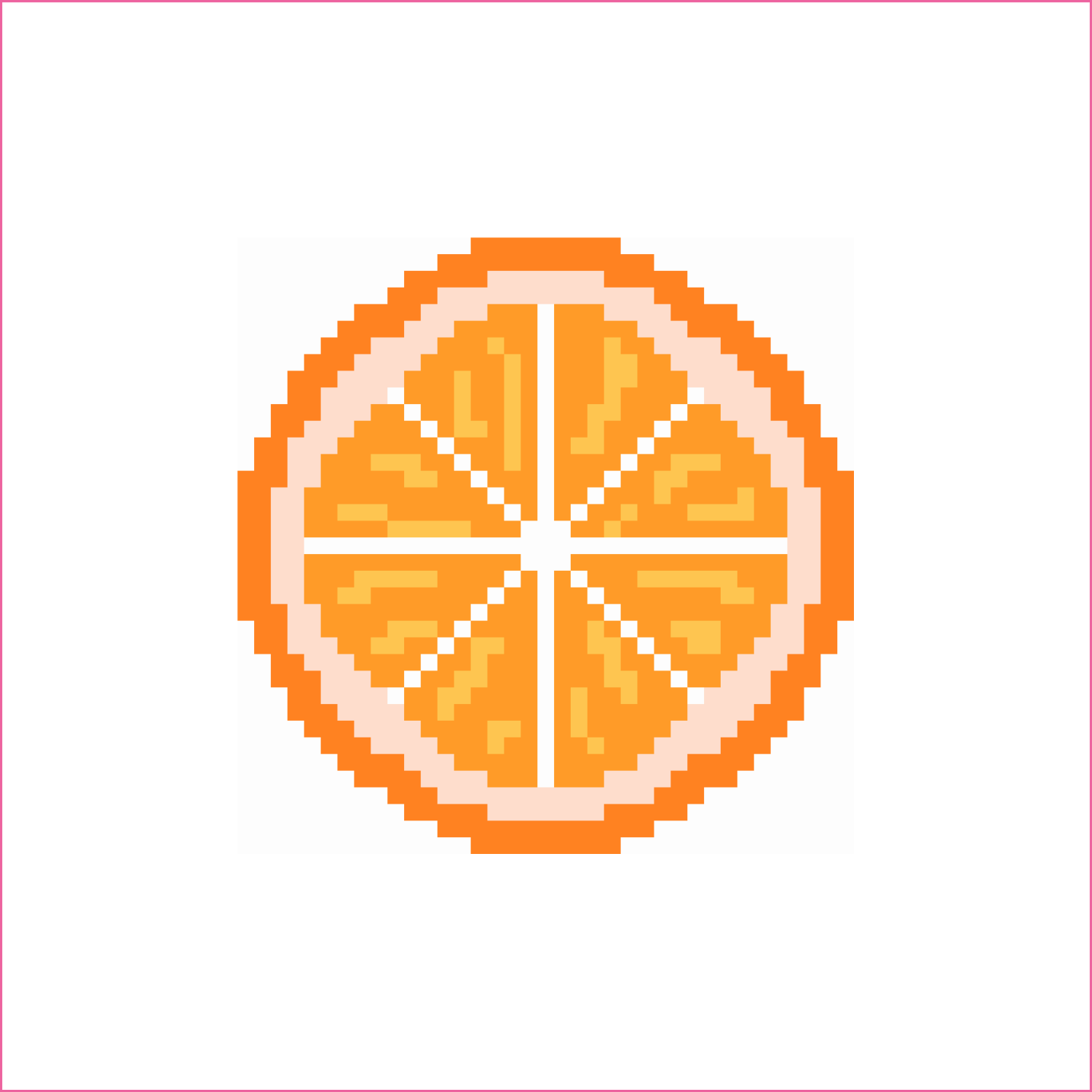 Orange Slice Needlepoint Canvas