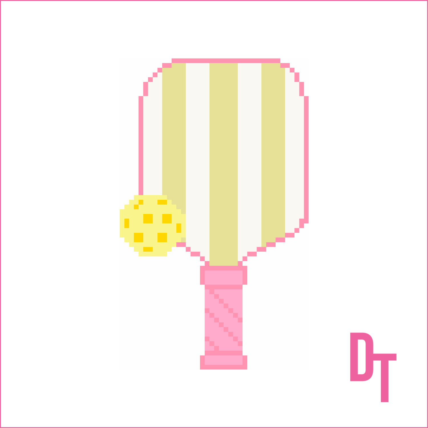 Pickleball Paddle Needlepoint Canvas
