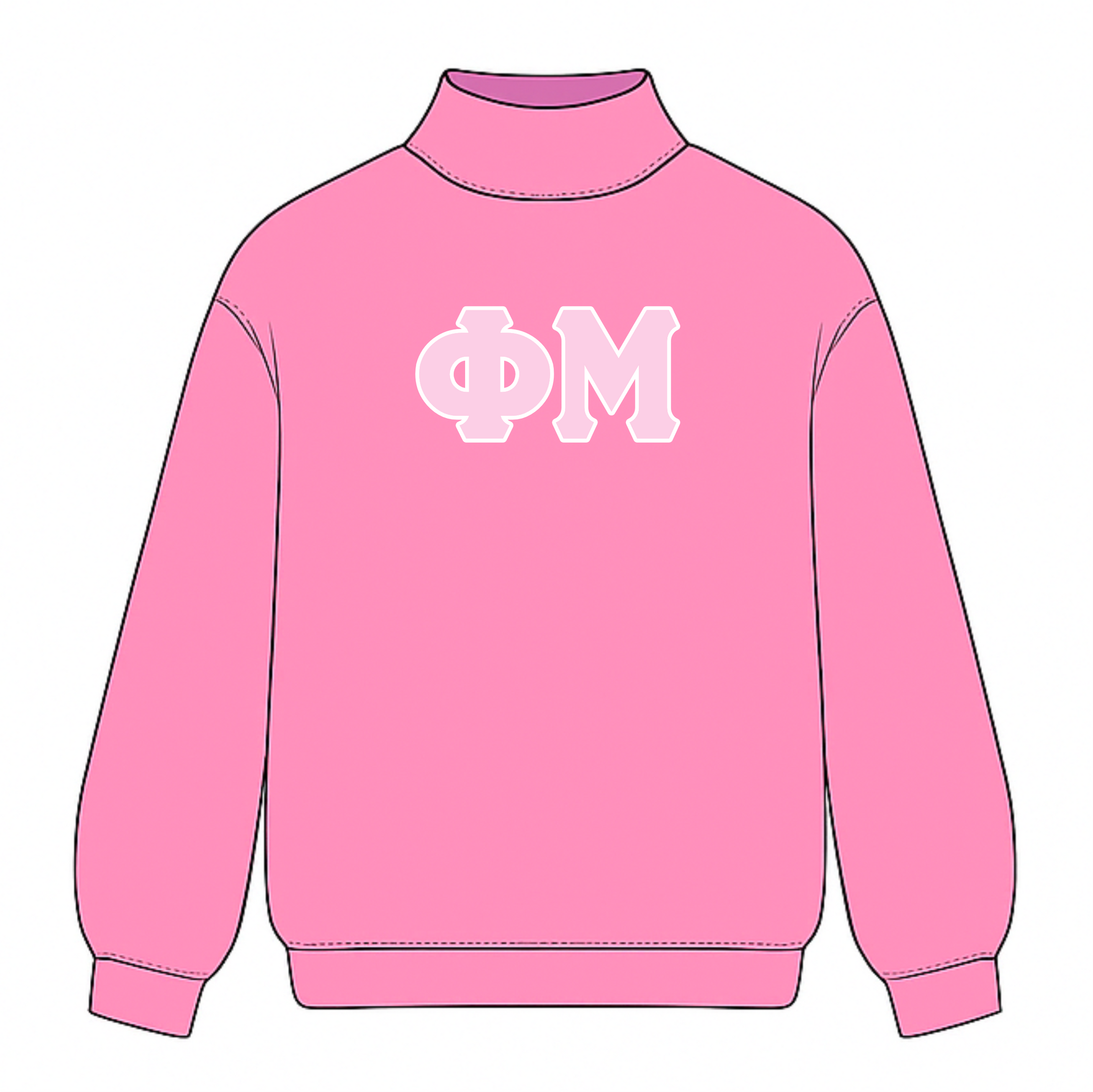Classic Twill Mock Neck Crew