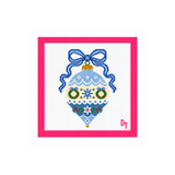 Blue Christmas Ornament Needlepoint Canvas