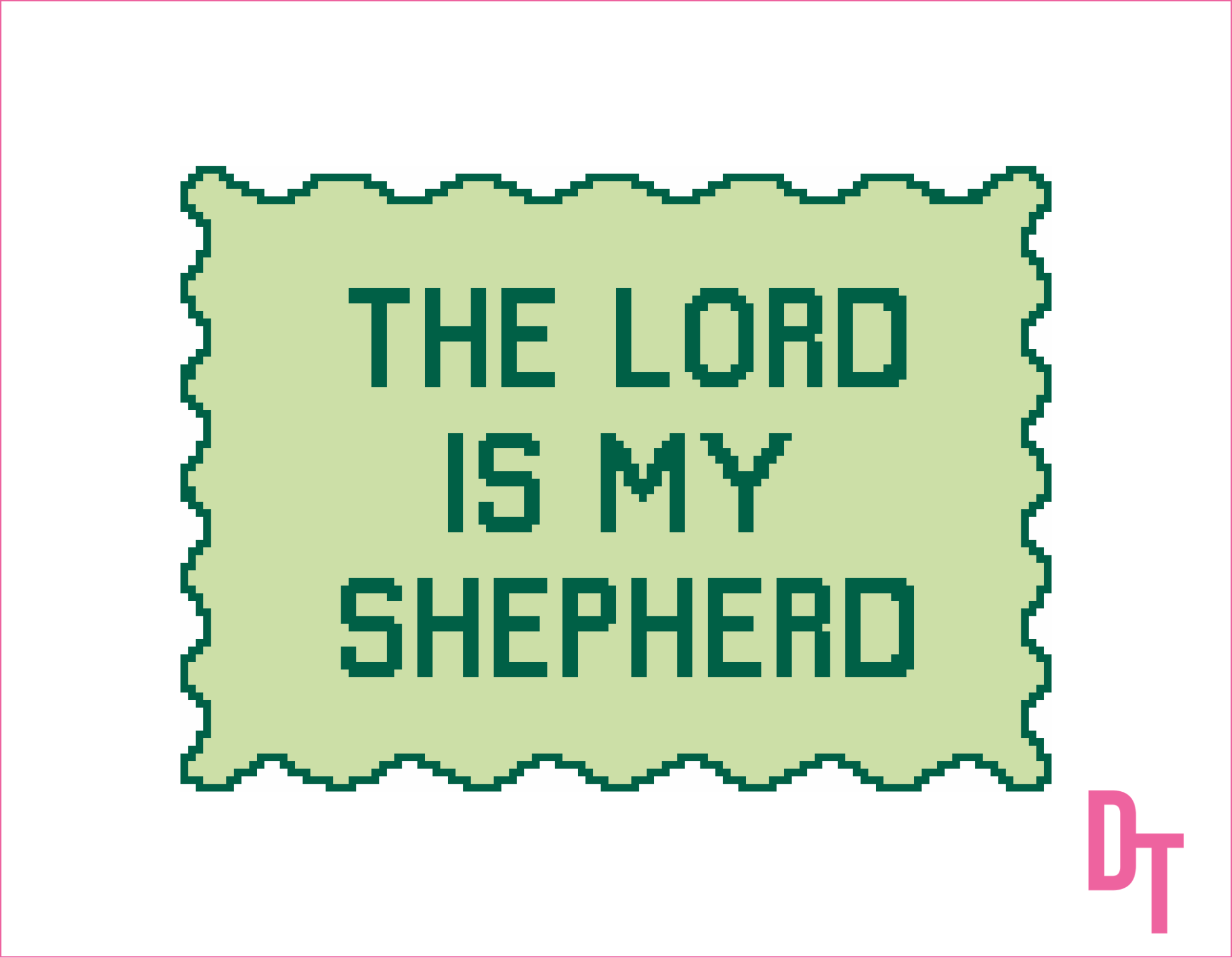 The Lord Is My Shepherd Needlepoint Canvas