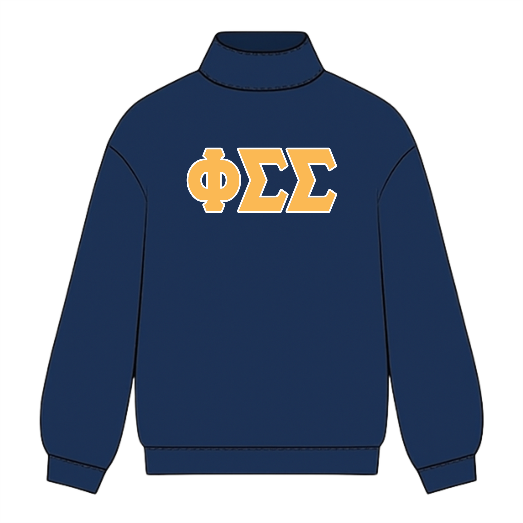 Classic Twill Mock Neck Crew