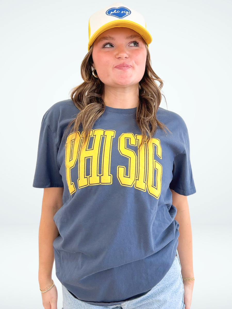 Varsity Arch Puff Tee (Smaller Sororitites)