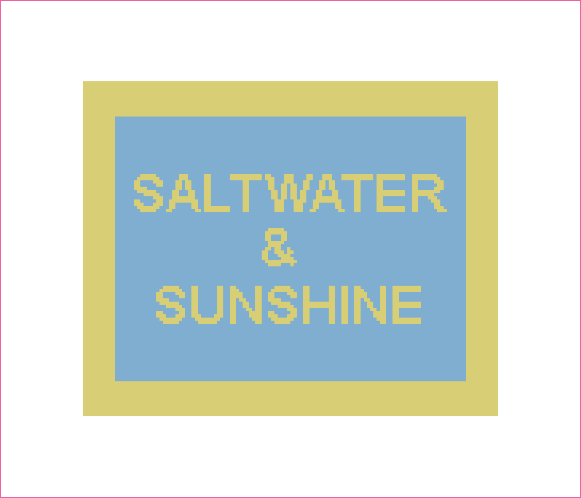 Saltwater & Sunshine Needlepoint Canvas