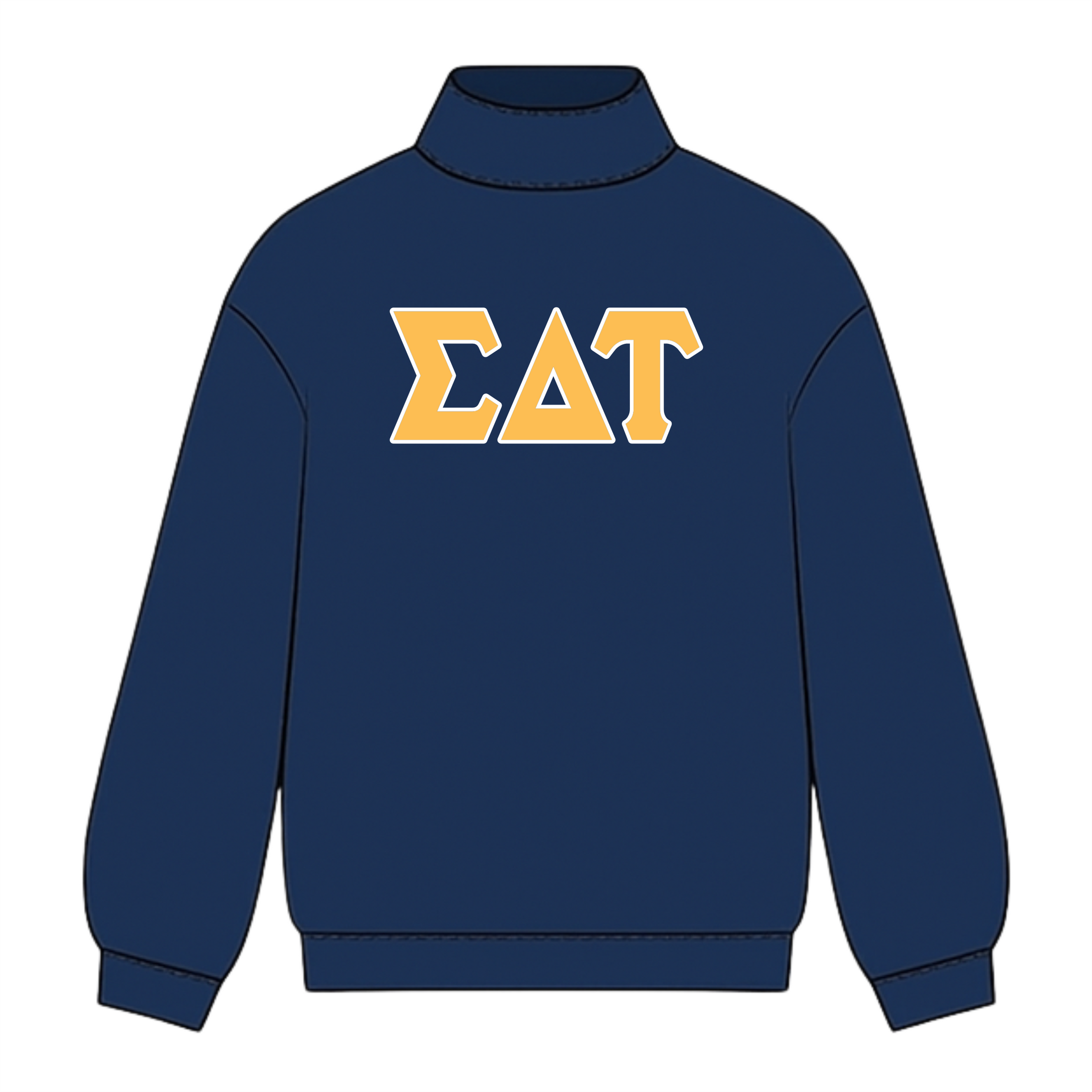 Classic Twill Mock Neck Crew