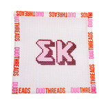 Sorority Bubble Letter Needlepoint Canvas