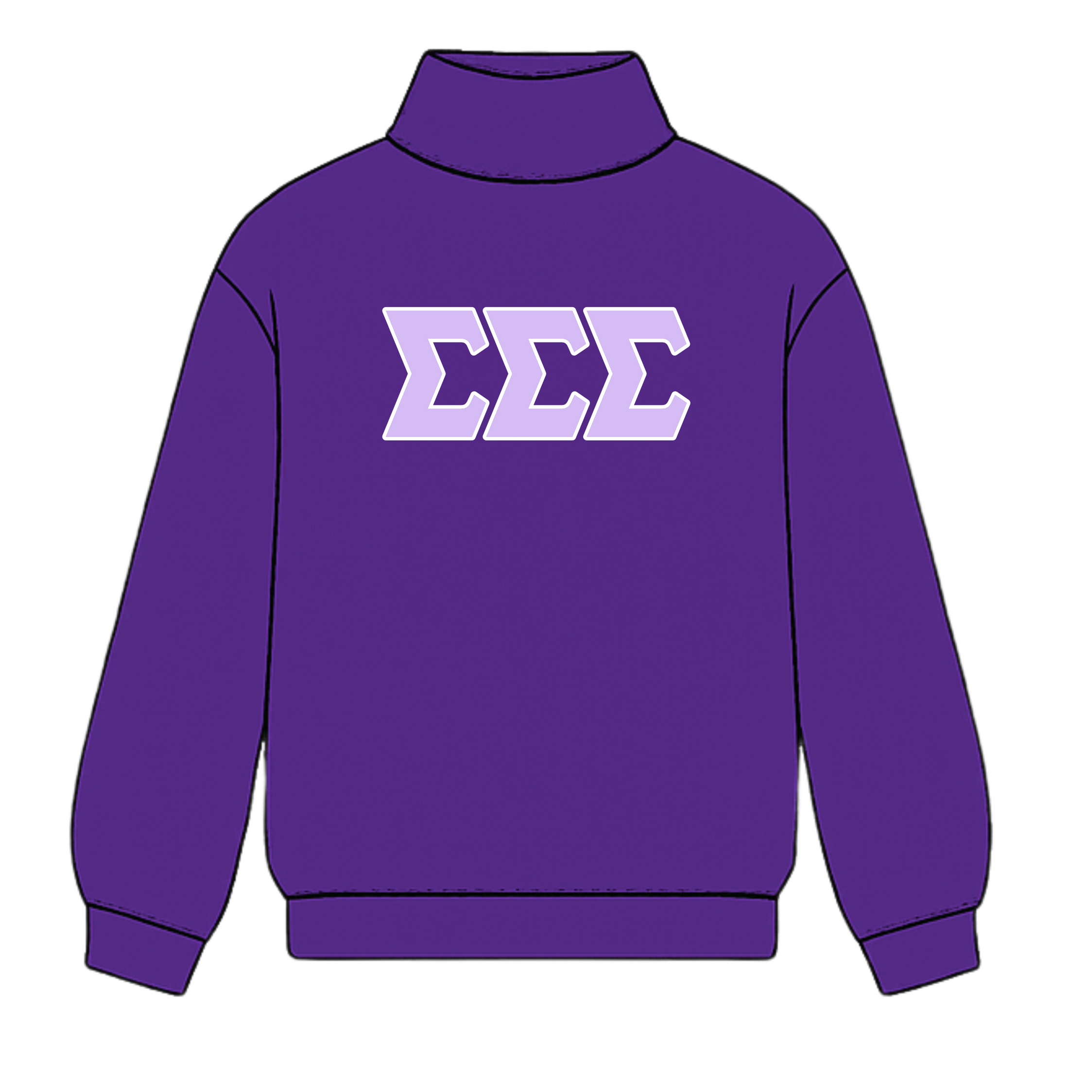 Classic Twill Mock Neck Crew
