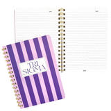 Stripe Sorority Notebook