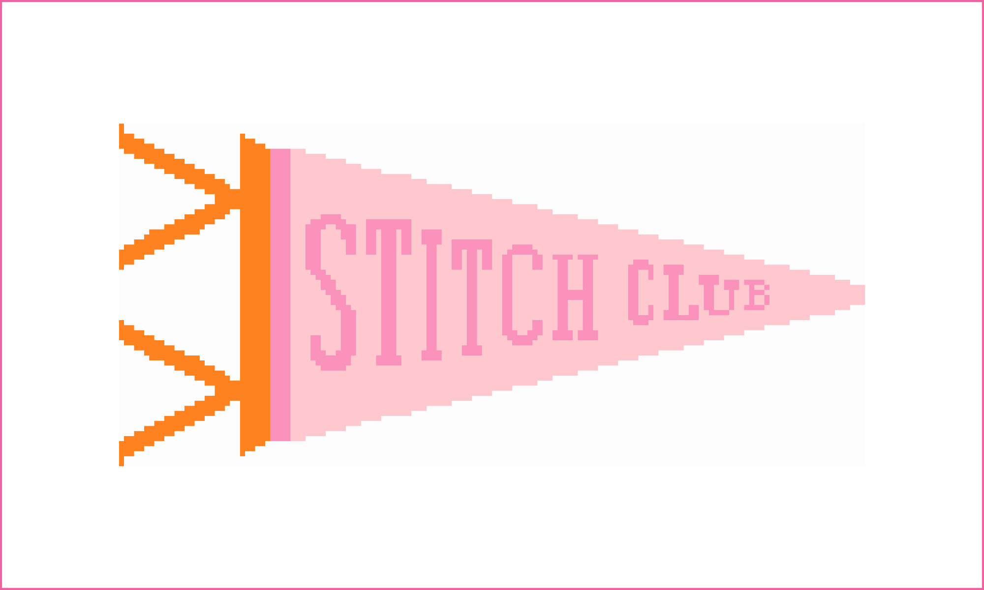 Stitch Club Pennant Flag Needlepoint Canvas