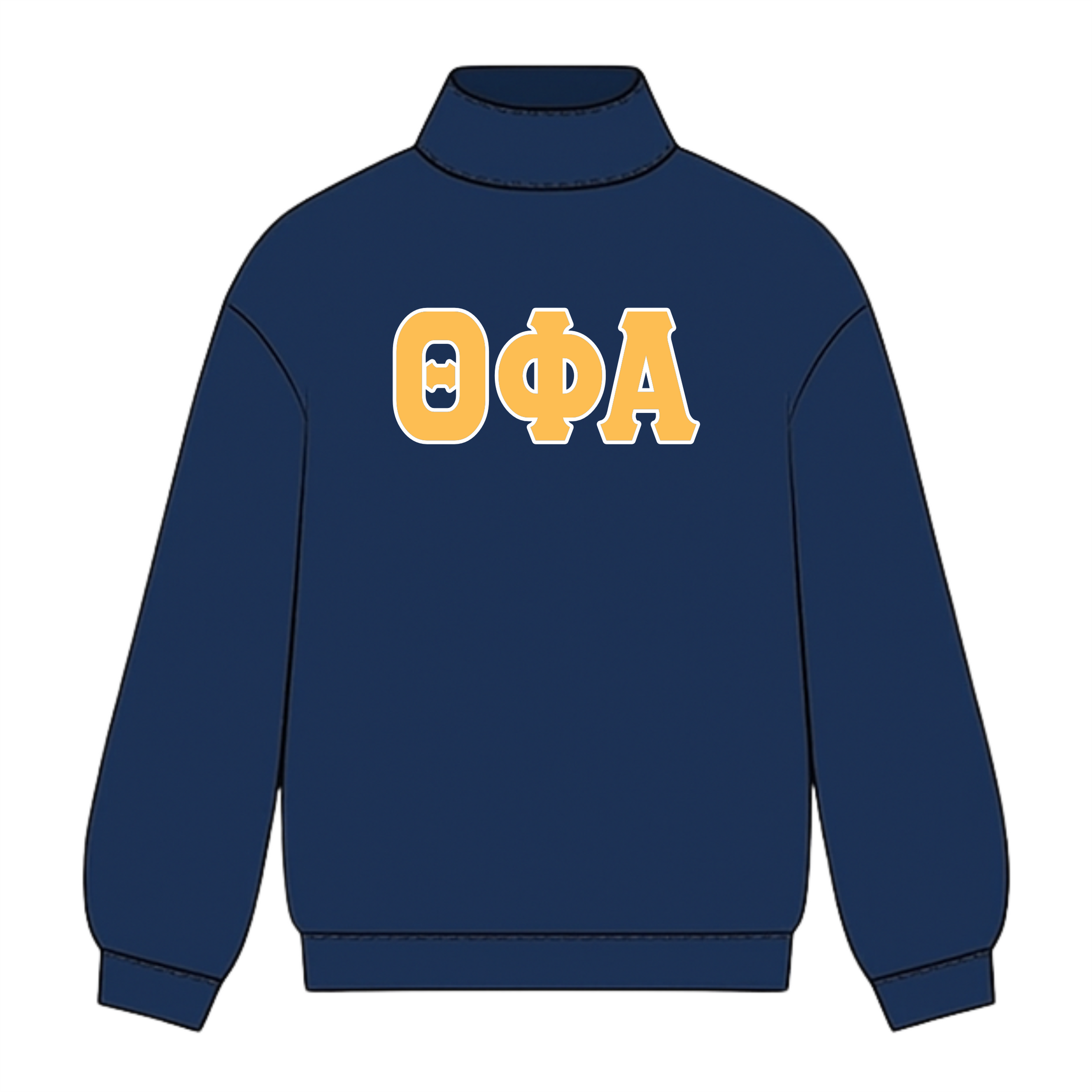 Classic Twill Mock Neck Crew