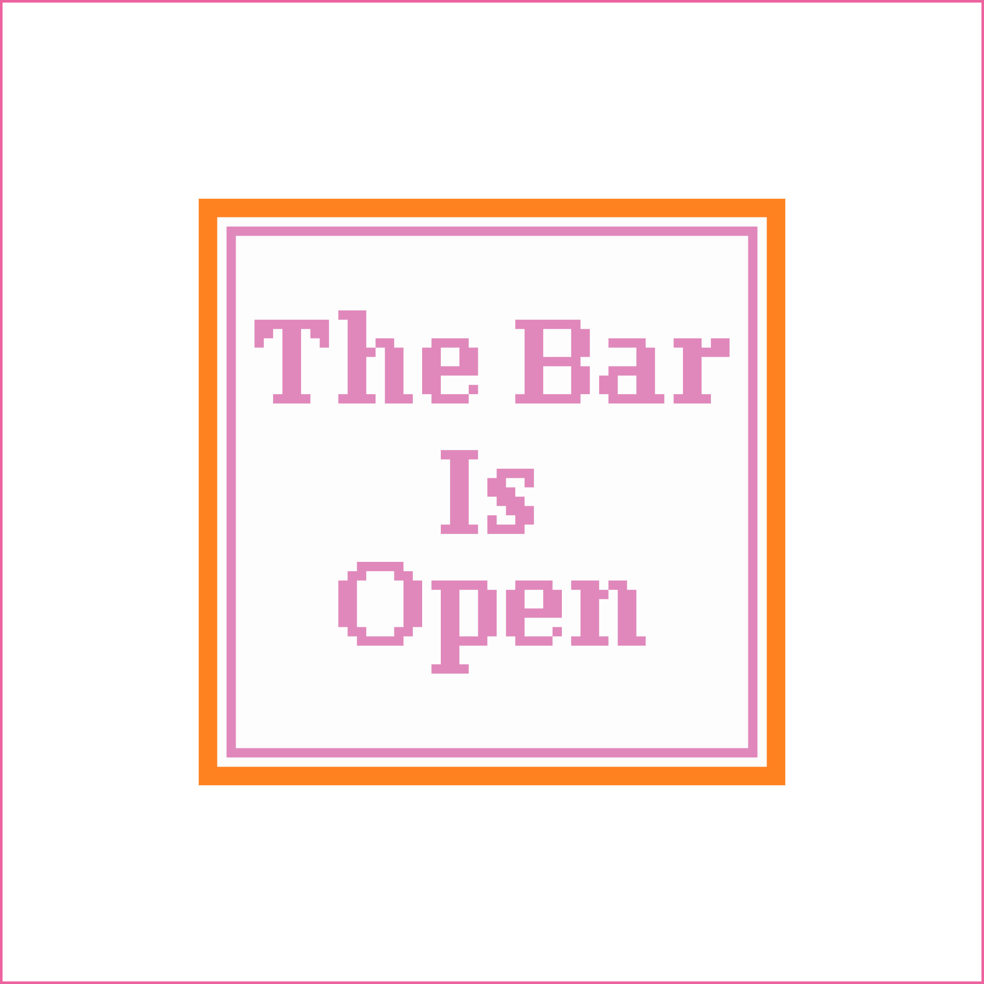 The Bar is Open Needlepoint Canvas