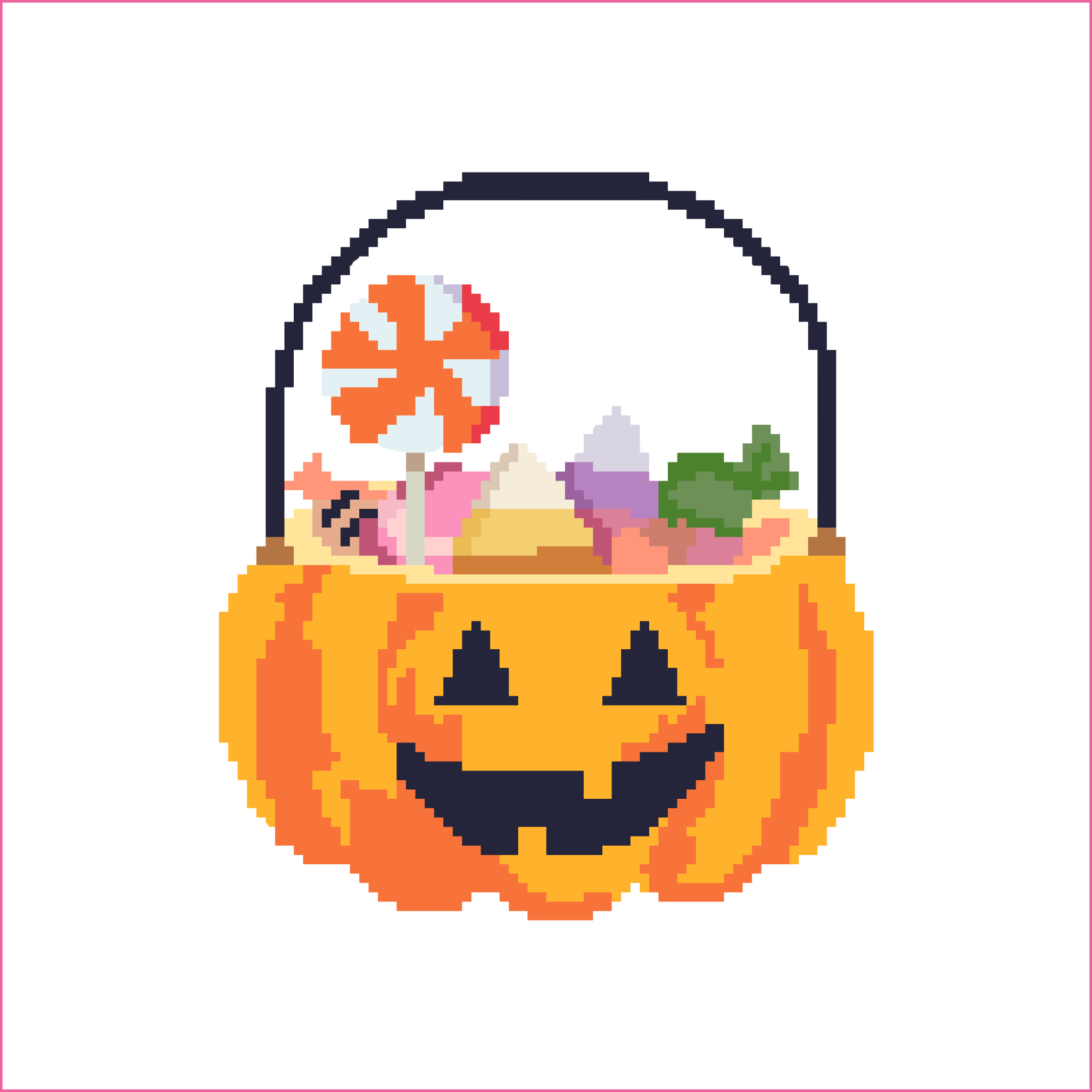 Trick or Treat Bucket Needlepoint Canvas