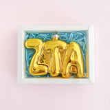 Gold Bubble Letter Sorority Ornament