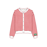Sorority Campus Stripe Oversized Cardigan