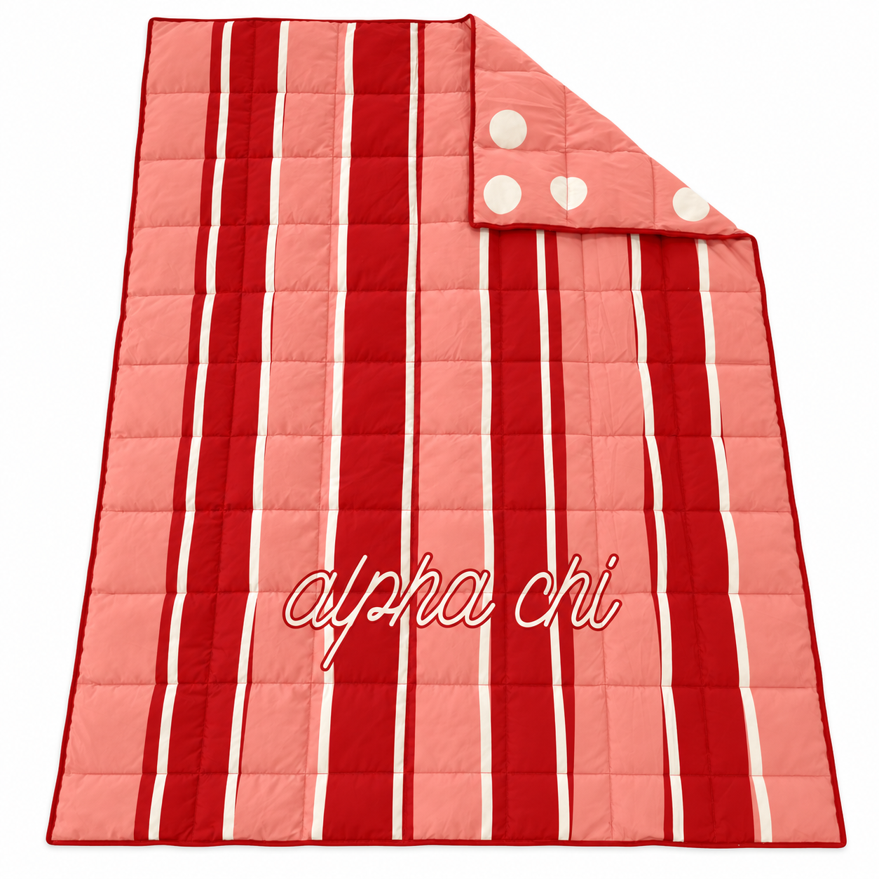 Reversible Quilted Down Sorority Blanket