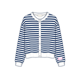 Sorority Campus Stripe Oversized Cardigan