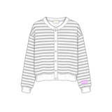 Sorority Campus Stripe Oversized Cardigan