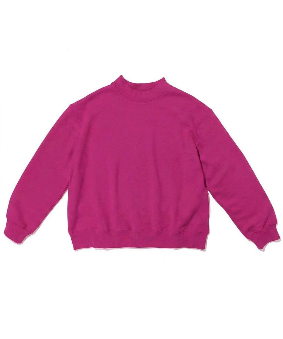 Berry colored mock neck flat lay