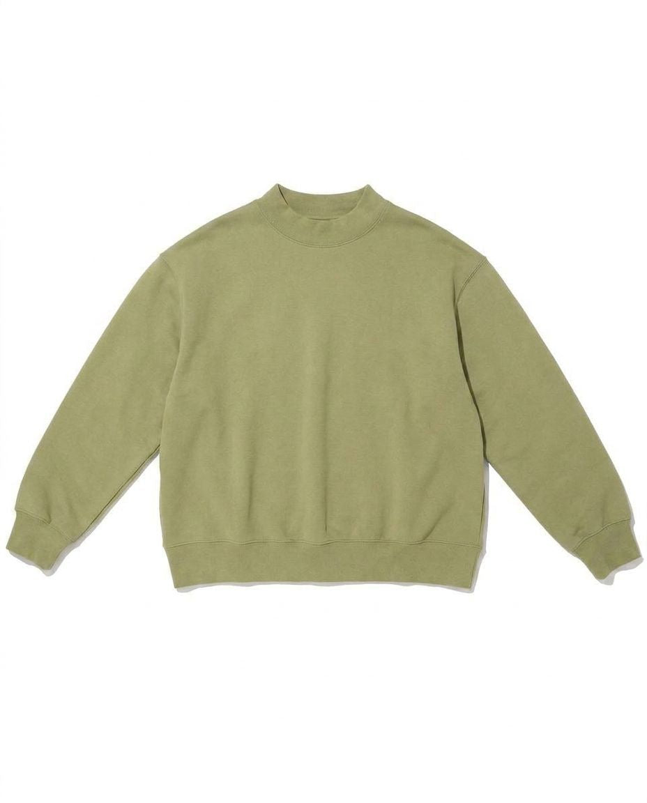 matcha mock neck flat lay