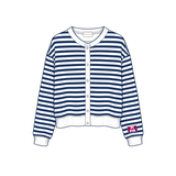 Sorority Campus Stripe Oversized Cardigan