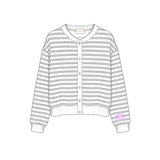 Sorority Campus Stripe Oversized Cardigan