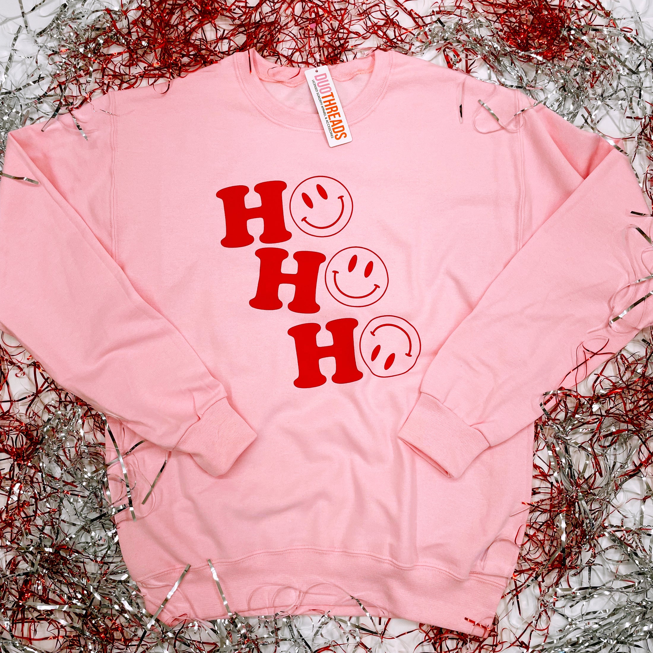 Ho Ho Ho Smiley Face Sweatshirt (Pack of 6)